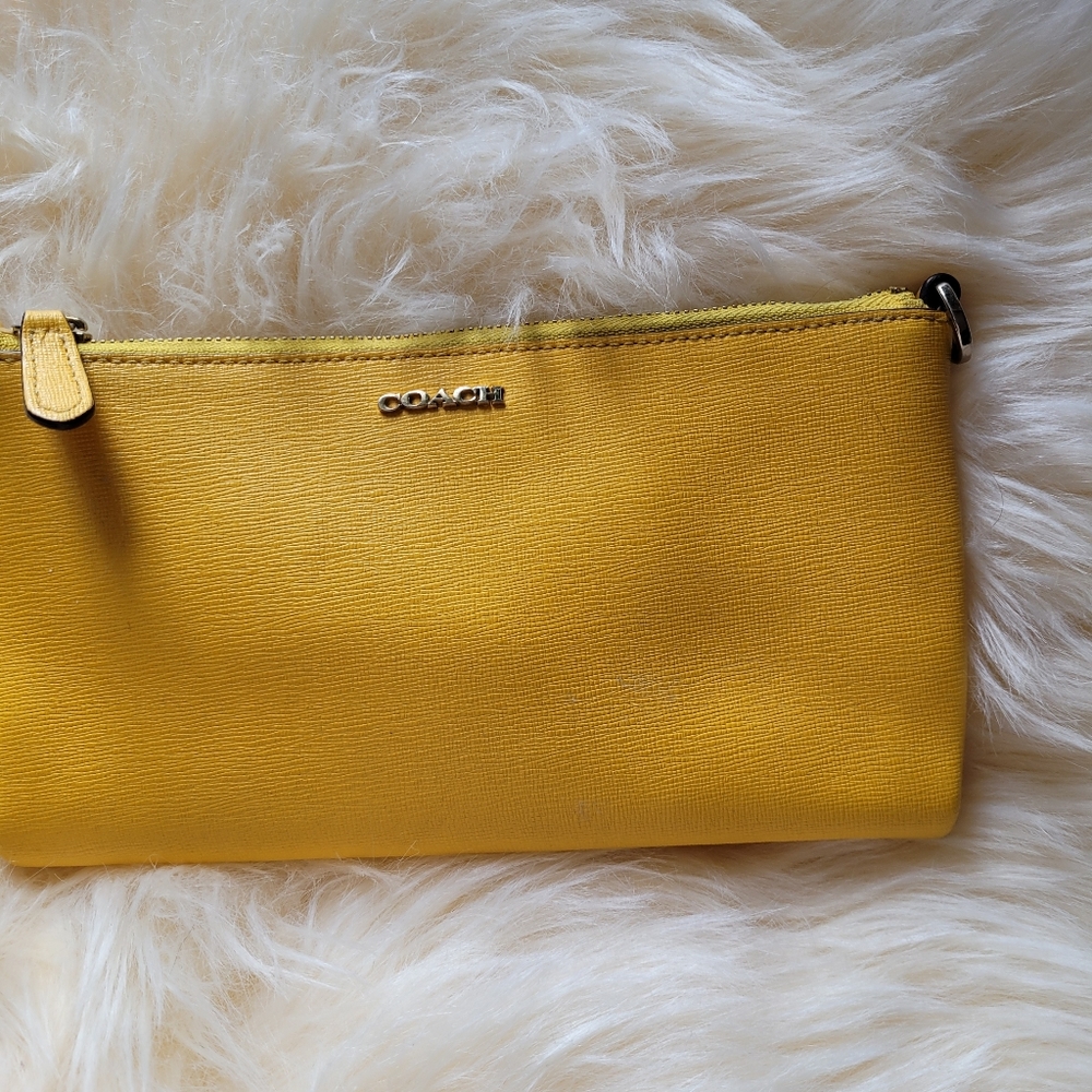 Coach clutch with strap